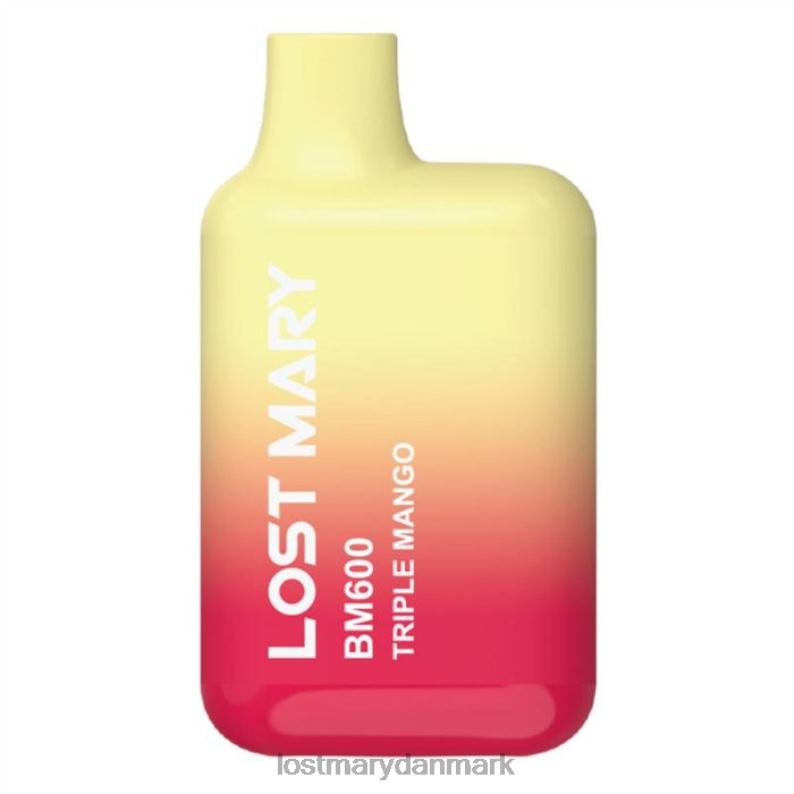 LOST MARY Flavours - mistet mary bm600 engangsvape tredobbelt mango V6FN139