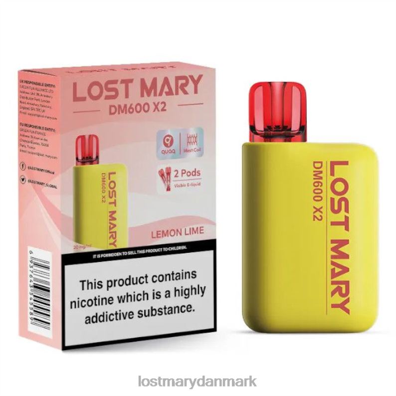 LOST MARY Puff - dm600 x2 engangs vape citron lime V6FN194