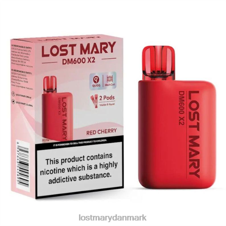 LOST MARY Vape EU - dm600 x2 engangs vape rødt kirsebær V6FN198